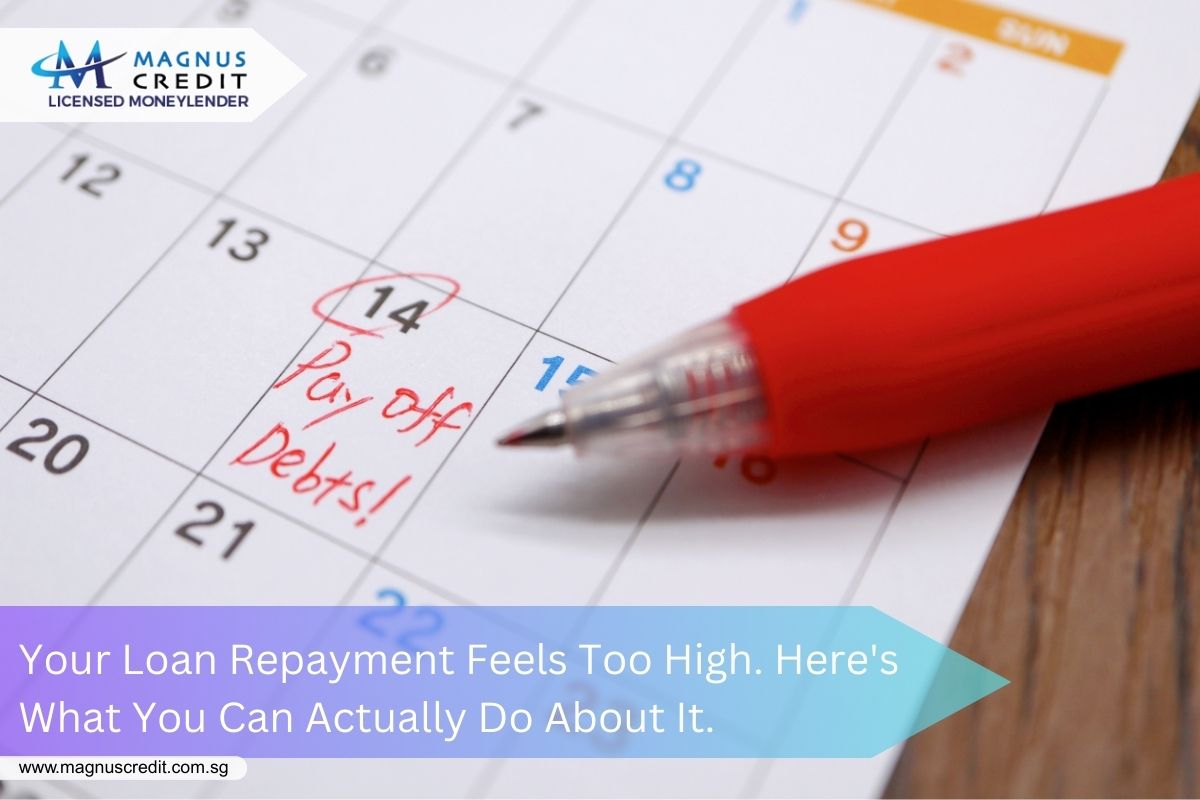 reviewing monthly loan repayment with licensed moneylender in Singapore